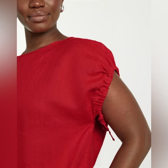 Everlane The Drawstring Tunic Goji Berry Size Medium - Picture 5 of 7